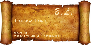 Brumecz Leon névjegykártya
